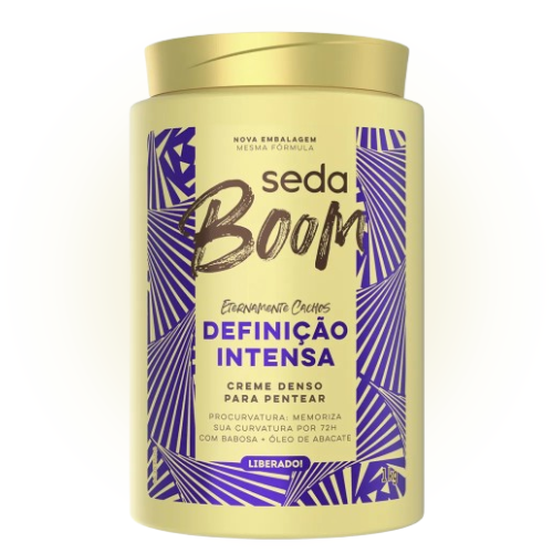 Seda Boom Definição Intensa, creme de pentear que define cachos e controla o frizz